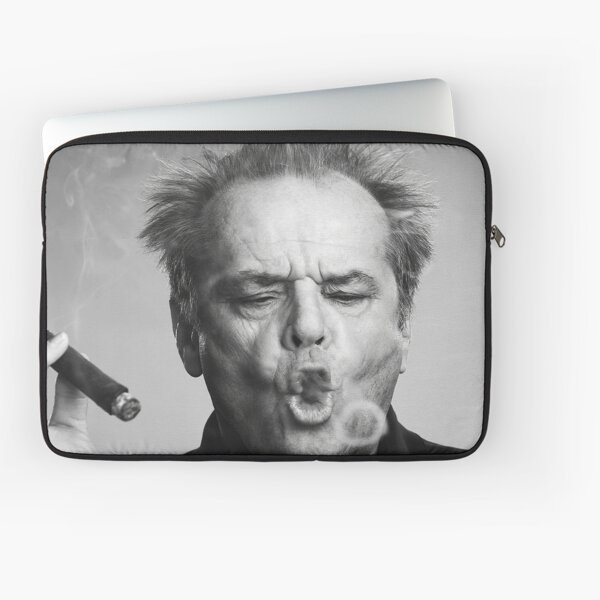 Aperçu de l'œuvre Jack Nicholson, Cigar, Smoke Rings, Photographie noir et blanc créée et vendue par modernretro.