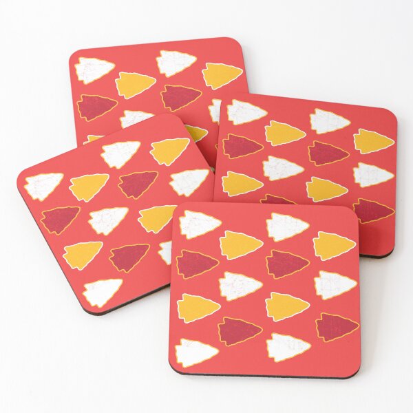 Arrowhead KC Football Kansas City Vintage Kc football Kingdom Kansas city Pro Gear Coasters (Set of 4)