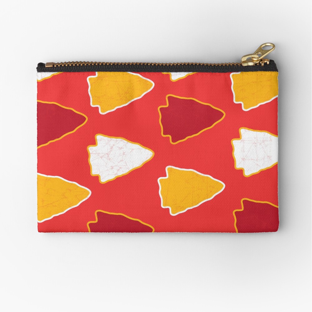 Arrowhead KC Football Kansas City Vintage Kc football Kingdom Kansas city Pro Gear Zipper Pouch
