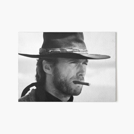 Clint Eastwood, Cigar, Photographie noir et blanc Impression rigide