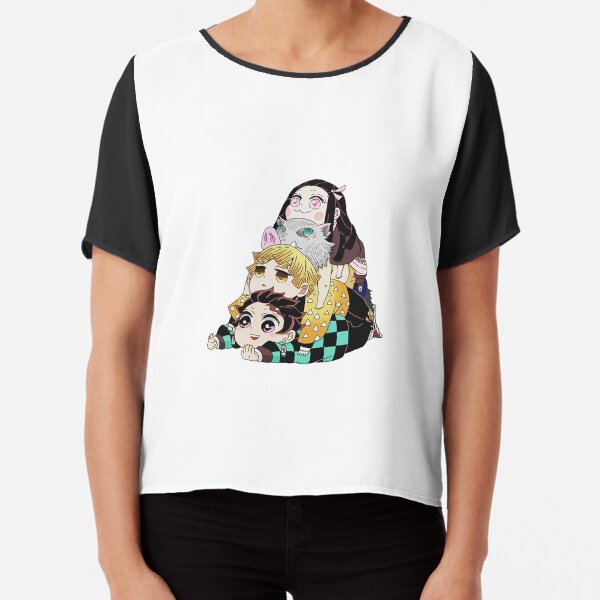 Demon Slayer Gang Cute Chiffon Top