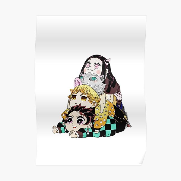 Demon Slayer Gang Cute Poster