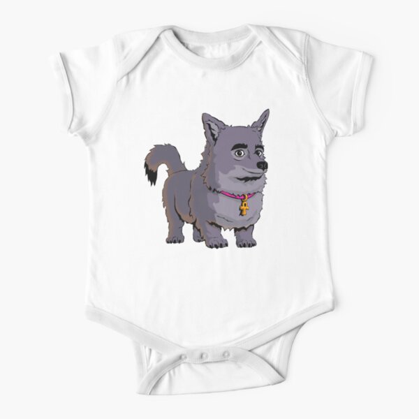 Anubis The Dog Smiles Short Sleeve Baby One-Piece