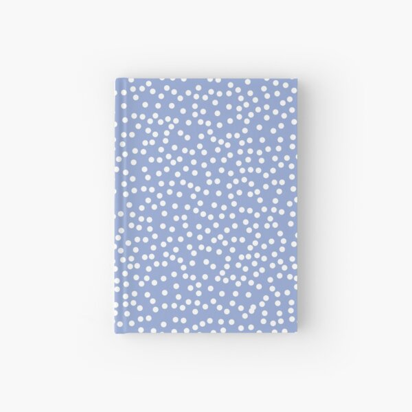 Modern Periwinkle and White Polka Dots Hardcover Journal