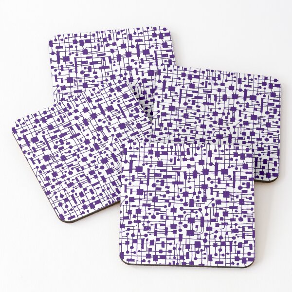 Item preview, Abstract Pattern 020517 - Deep Purple on White designed and sold by Artberry.