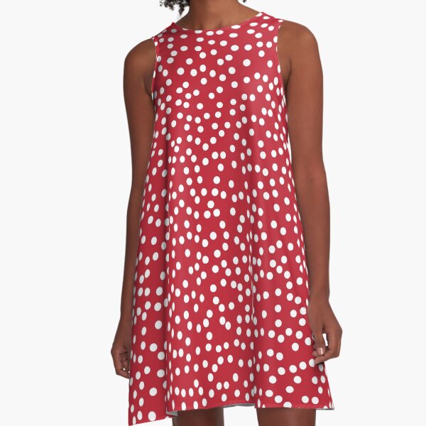 red dress white dots