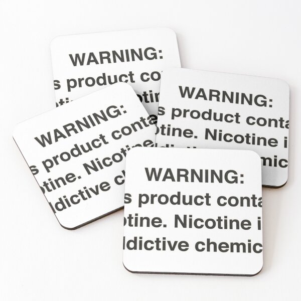 Item preview, Warning: This product contains nicotine. Nicotine is an addictive chemical. designed and sold by statictextiles.