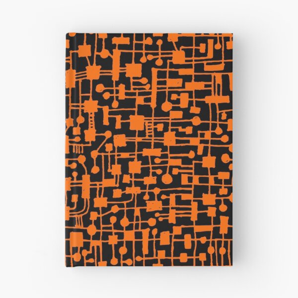 Item preview, Abstract Pattern 020517 - Orange on Black designed and sold by Artberry.