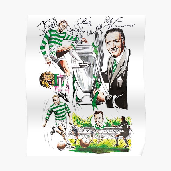 Celtic fc football plaque Lisbon Lions Metal Sign mug print gift poster McNeill 
