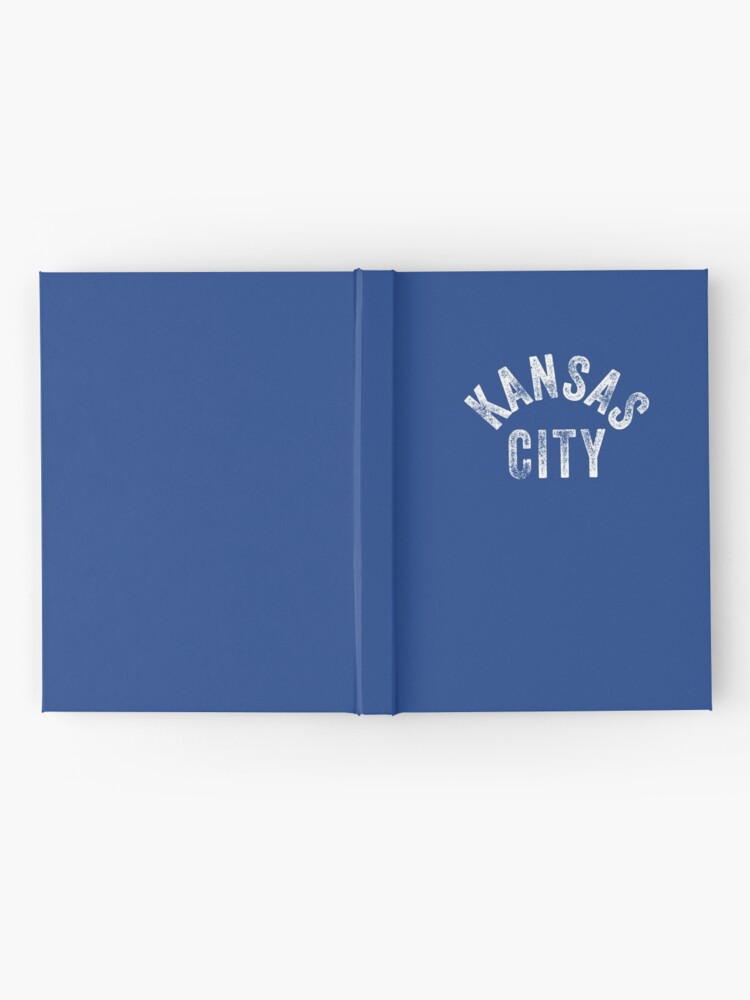 Alternate view of KC Royal Blue Classic Kansas City Vintage Local Kc Baseball Fan Gear Kansas city KC Face mask Kansas City facemask Hardcover Journal