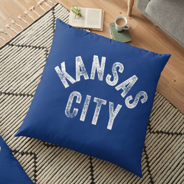 KC Royal Blue Classic Kansas City Vintage Local Kc Baseball Fan Gear Kansas city KC Face mask Kansas City facemask Floor Pillow