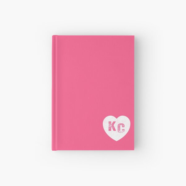 Pink Kansas City KC Heart Collection I Love Kc Hearts KC Face mask Kansas City facemask Hardcover Journal