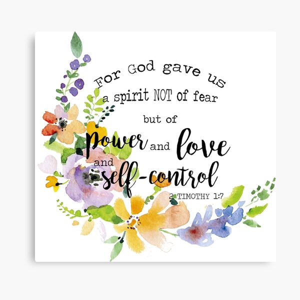 2 Timothy 1 7 Wall Art | Redbubble