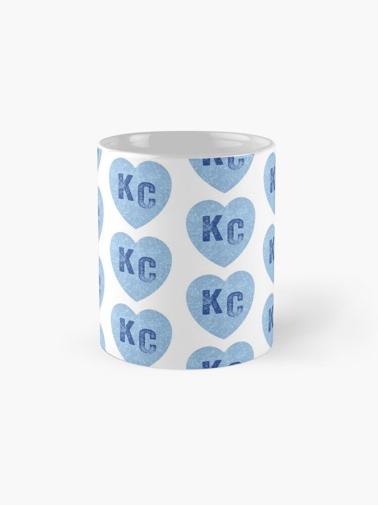 Alternate view of Baby Blue KC Heart Kansas City Hearts I Love Kc heart Kansas city KC Face mask Kansas City facemask Mug