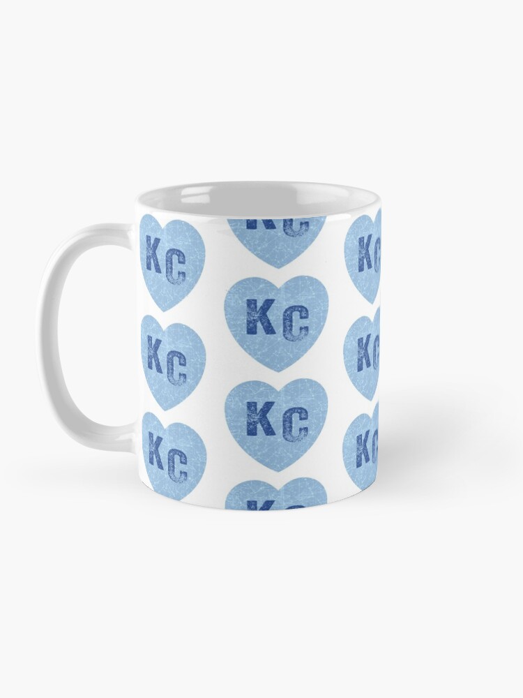 Alternate view of Baby Blue KC Heart Kansas City Hearts I Love Kc heart Kansas city KC Face mask Kansas City facemask Mug
