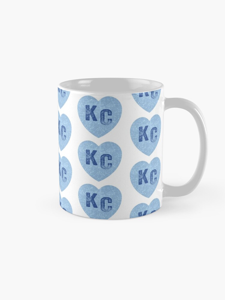 Alternate view of Baby Blue KC Heart Kansas City Hearts I Love Kc heart Kansas city KC Face mask Kansas City facemask Mug