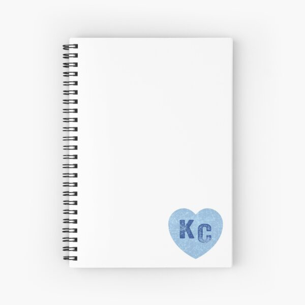 Baby Blue KC Heart Kansas City Hearts I Love Kc heart Kansas city KC Face mask Kansas City facemask Spiral Notebook