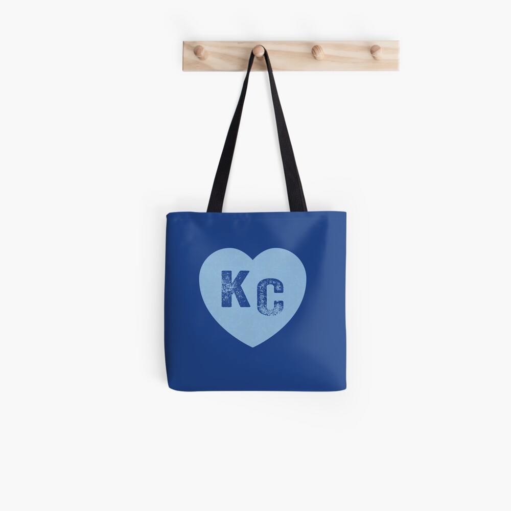 Baby Blue KC Heart Kansas City Hearts I Love Kc heart Kansas city KC Face mask Kansas City facemask Tote Bag