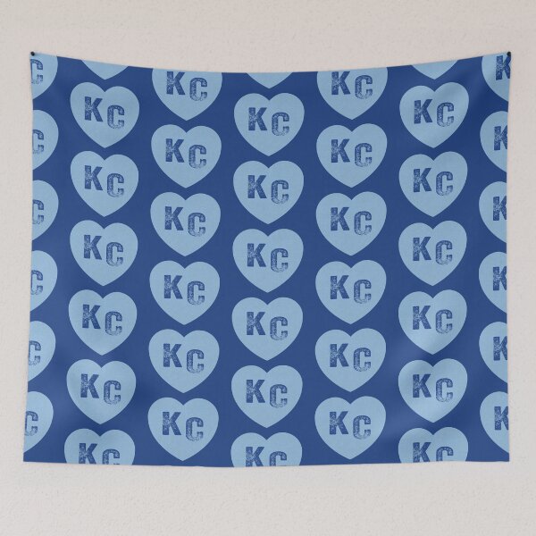 Item preview, Baby Blue KC Heart Kansas City Hearts I Love Kc heart Kansas city KC Face mask Kansas City facemask designed and sold by kcfanshop.