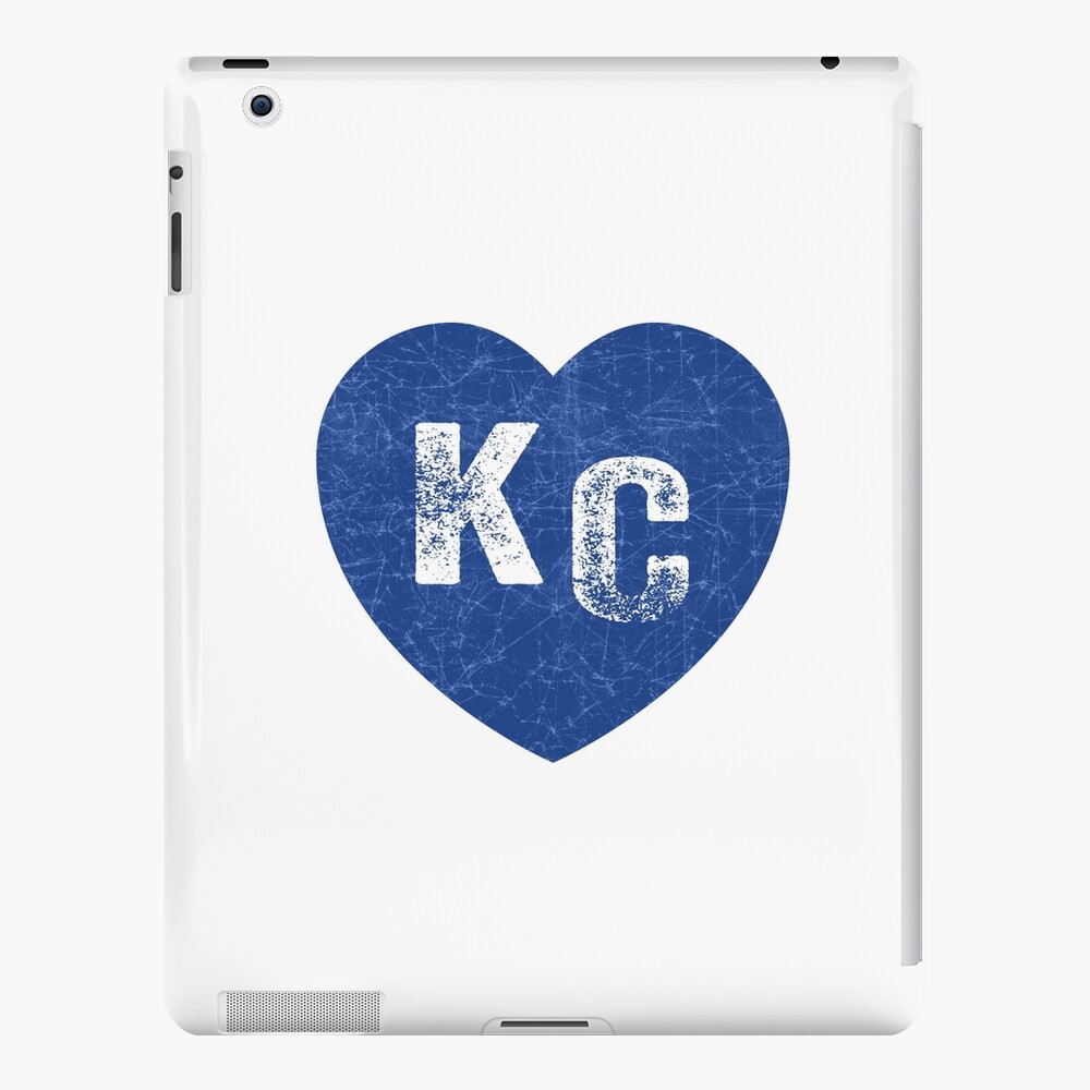 Royal Blue KC Blue Heart Kansas City Hearts I Love Kc heart Kansas city KC Face mask Kansas City facemask iPad Case & Skin