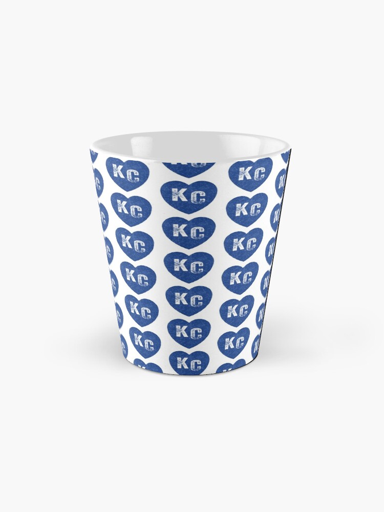 Alternate view of Royal Blue KC Blue Heart Kansas City Hearts I Love Kc heart Kansas city KC Face mask Kansas City facemask Mug