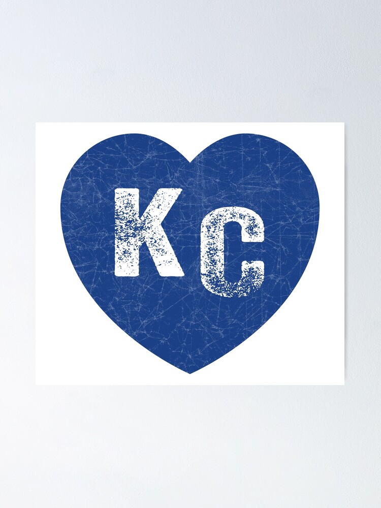 "Royal Blue KC Blue Heart Kansas City Hearts I Love Kc heart Kansas