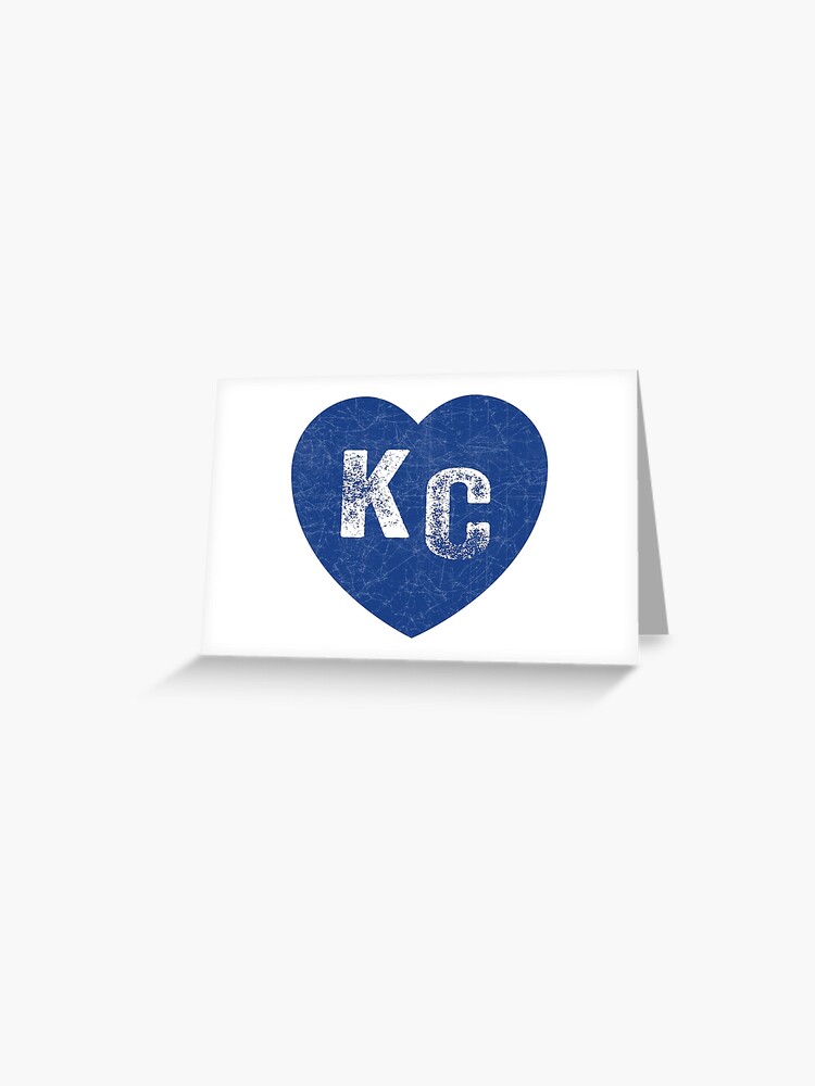 Royal Blue KC Blue Heart Kansas City Hearts I Love Kc heart Kansas city KC  Face mask Kansas City facemask | Art Board Print