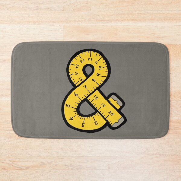 Ampersand Measuring Tape Bath Mat