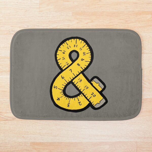 Ampersand Measuring Tape Bath Mat