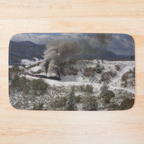 Item preview, Train with double header in snow designed and sold by Spattergull.