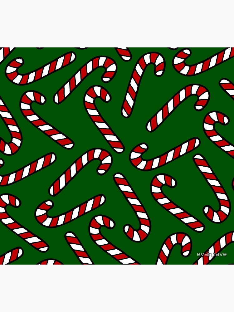 Candy Cane Pattern Dark Green by evannave
