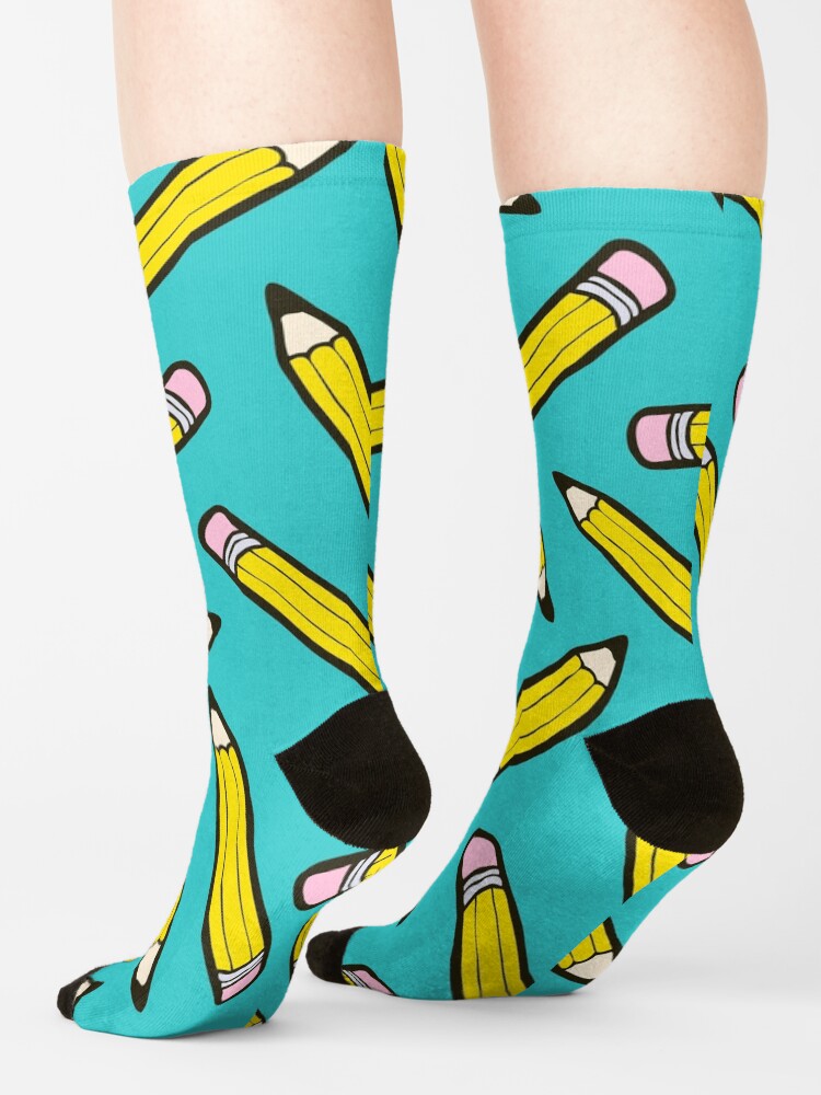 Alternate view of Pencil Power Blue Pattern Socks