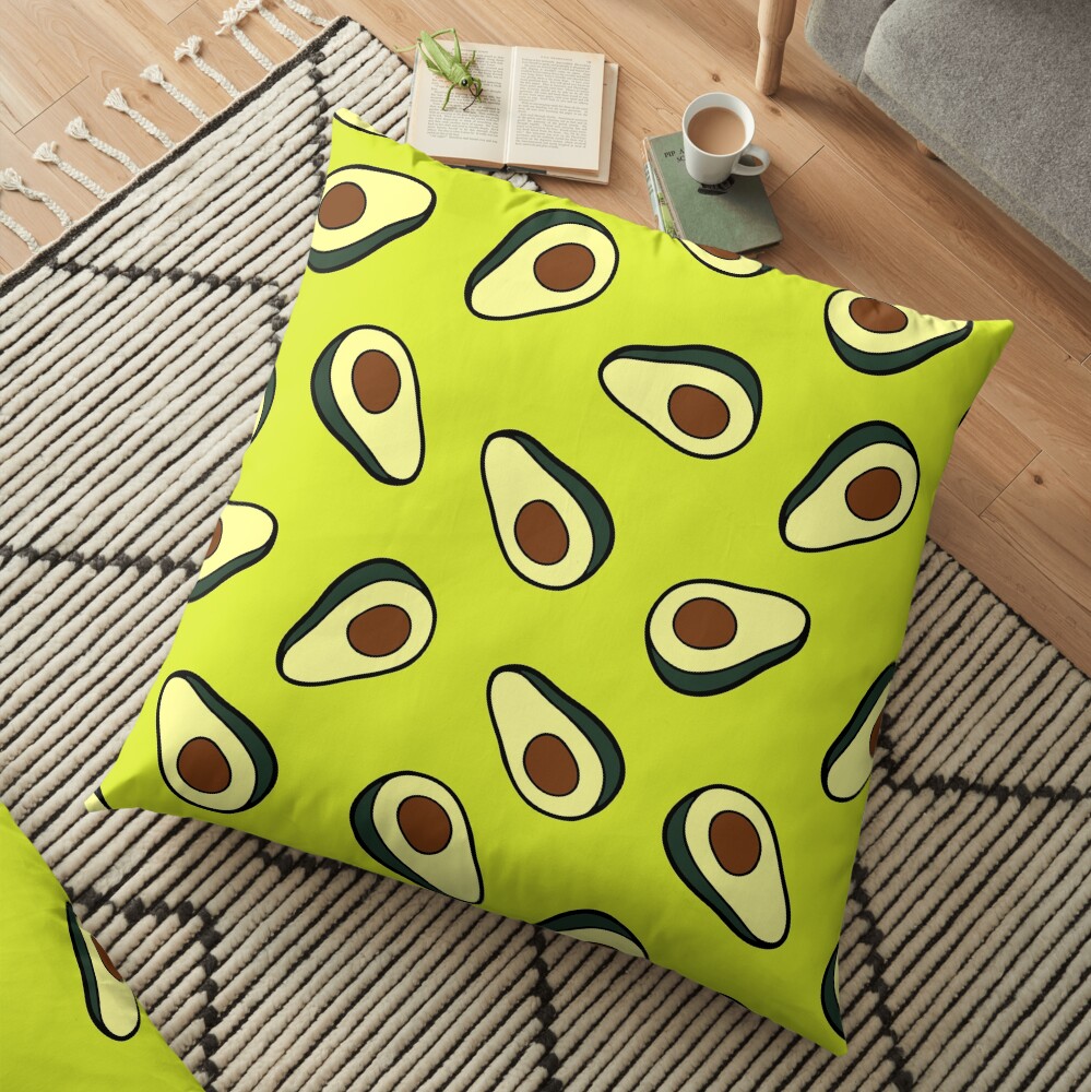 Avocado Pattern Floor Pillow