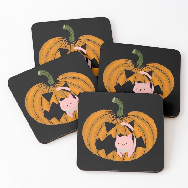 Item preview,  Halloween pumpkin and hand drawn cat designed and sold by Catcrea.