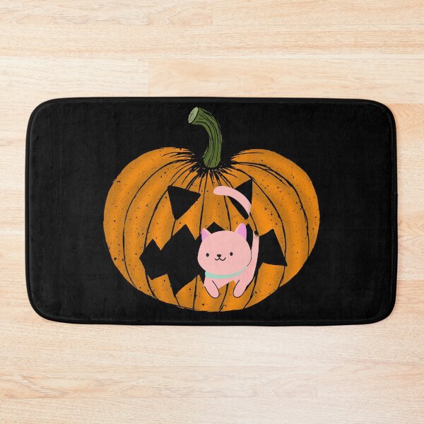 Item preview,  Halloween pumpkin and hand drawn cat designed and sold by Catcrea.