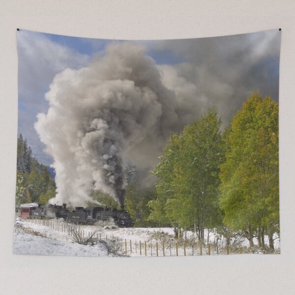 Item preview, Double header with green trees in the snow designed and sold by Spattergull.