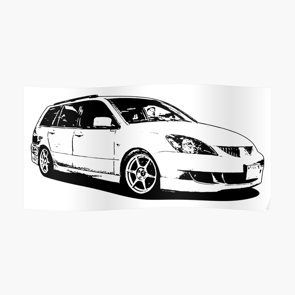 sketched lancer wagon artwork sticker by l13psna redbubble sketched lancer wagon artwork sticker by l13psna redbubble