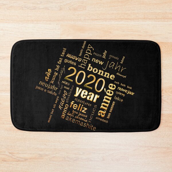 Item preview, Golden word cloud new year card designed and sold by Delphimages Art.