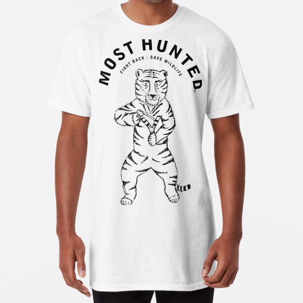 MOST HUNTED TIGER SAVE WILDLIFE Long T-Shirt