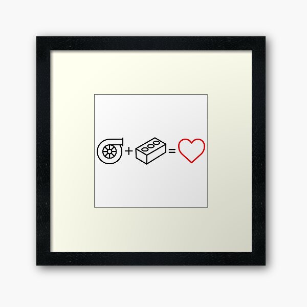 Volvo Turbo Brick Love Framed Art Print