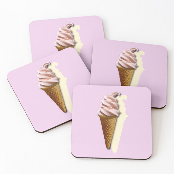 Item preview, PINK ICE CREAM with cream shadow design designed and sold by tinytiger77.
