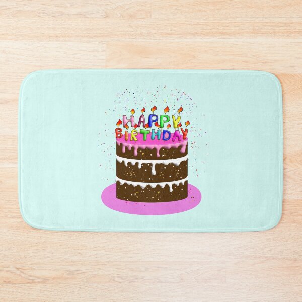 Item preview, Colourful Happy Birthday Cake with candles designed and sold by siwabudda.