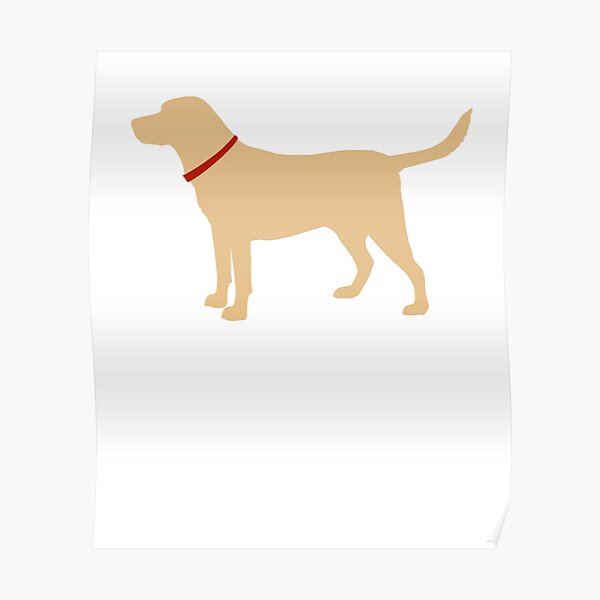 Labrador Retriever Yellow Lab Sticker Poster