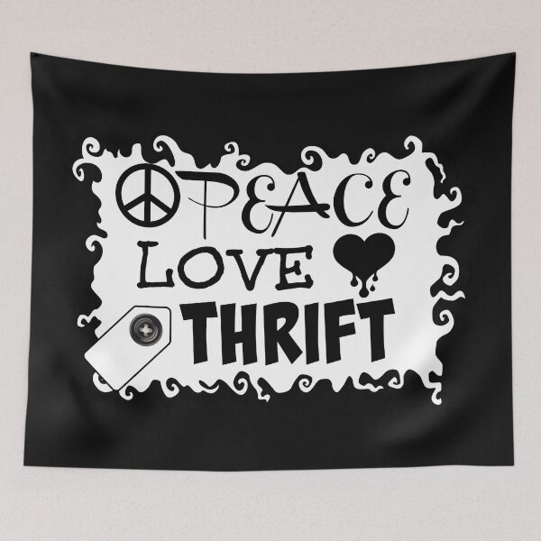 Item preview, Peace Love Thrift / Thrifter / Thrift Store / Love / Peace / Peace Sign / Goodwill / Shopper designed and sold by artenvironments.