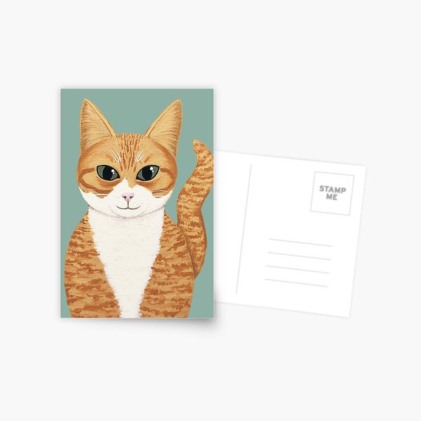 Orange Tabby Cat Postcard