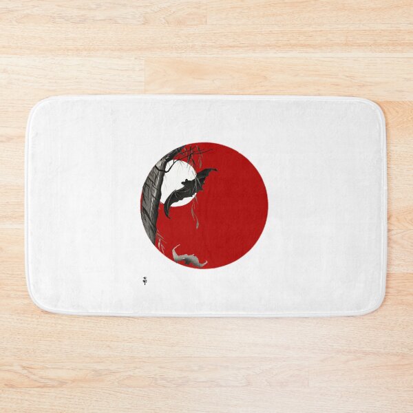 Item preview, Japanese Flag - Bats under the Full Moon  designed and sold by weavernap.