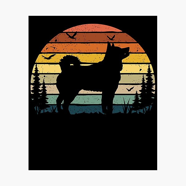 Item preview, Husky Dog Retro Vintage  designed and sold by rafaeltto.