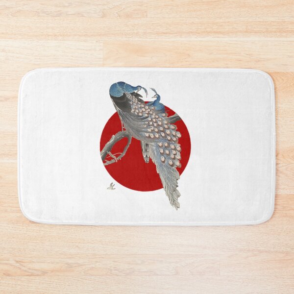 Item preview, Japanese Flag - Two Peacocks on Tree Branch designed and sold by weavernap.