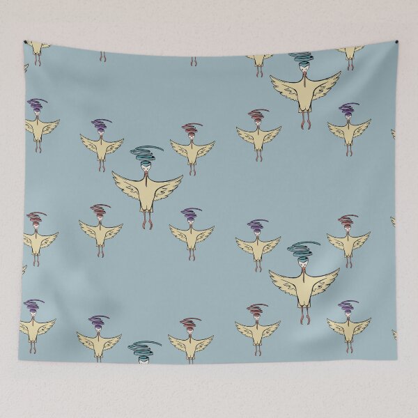 Item preview, Brainless Crane Bird is Flying designed and sold by Otter-Grotto.