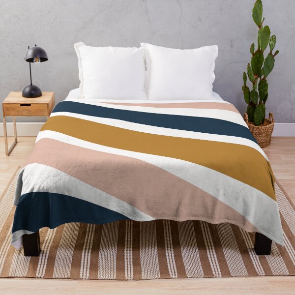 Item preview, Striped Modern Abstract, Navy, Gold, Blush designed and sold by meggydesigns.